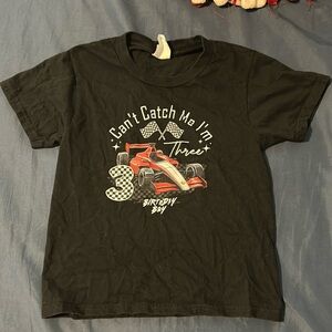 Race car birthday tshirt for 3 year old